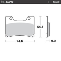 MotoMaster Front Brake Pads for Yamaha VMX-12 VMAX 1986-2007 RoadPRO Ceramic 