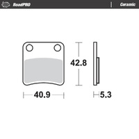 MotoMaster Front Brake Pads for Daelim S FIVE 50 2005-2008 RoadPRO Ceramic 