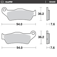MotoMaster Front Brake Pads for Royal Enfield CLASSIC 500 2016-2021 RoadPRO Ceram 
