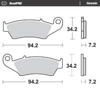 MotoMaster Front Brake Pads for Yamaha WR400F 1998-2002 RoadPRO Ceramic 
