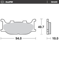 MotoMaster Front Brake Pads for Italjet 250 JUPITER 2002-2003 RoadPRO Ceramic 
