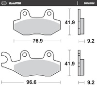 MotoMaster Front Brake Pads for CF Moto XO PAPIO TRAIL 2024 RoadPRO Ceramic 