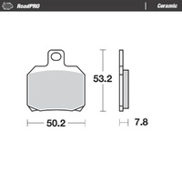 MotoMaster Rear Brake Pads for Benelli 800 LEONCINO 2023-2024 RoadPRO Ceramic 