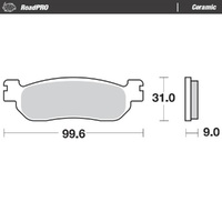 MotoMaster Front Brake Pads for Yamaha TW200 2001-2007 RoadPRO Ceramic 
