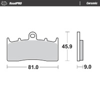 MotoMaster Front Brake Pads for BMW K1200 R 2007-2008 RoadPRO Ceramic 