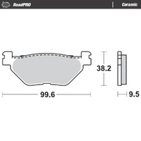 MotoMaster Rear Brake Pads for Yamaha XV1900 2006-2018 RoadPRO Ceramic 
