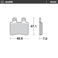 MotoMaster Front Brake Pads for Derbi 150 BOULEVARD 2002-2005 RoadPRO Ceramic 