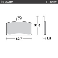 MotoMaster Front Brake Pads for Derbi 250 GP1 2009-2009 RoadPRO Ceramic 