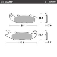MotoMaster Front Brake Pads for Aprilia SR GT 125 2022-2024 RoadPRO Ceramic 