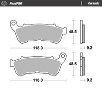 MotoMaster Front Brake Pads for Harley 883 (XL883L) SPORTSTER SUPERLOW 2014-2020 RoadPRO Ceramic 