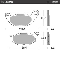 MotoMaster Front Brake Pads for Yamaha YZF-R3 2015-2018 RoadPRO Ceramic 