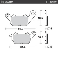 MotoMaster Front Brake Pads for Yamaha NMAX 155 2019-2024 RoadPRO Ceramic 