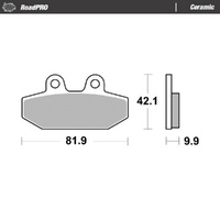 MotoMaster Rear Brake Pads for Harley 1868 FXBBS STREET BOB (114CI) 2021-2023 RoadPRO Ceramic 