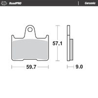 MotoMaster Rear Brake Pads for Suzuki GSX1400 2001-2007 RoadPRO Ceramic 