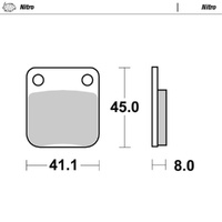 MotoMaster Front Brake Pads for Suzuki DR250 1985-1986 Nitro 