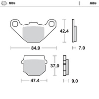 MotoMaster Front Brake Pads for Can Am DS 90 4 STROKE 2008-2018 Nitro 