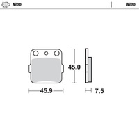 MotoMaster Front Brake Pads for Suzuki LT-Z400 2003-2014 Nitro 