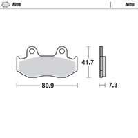 MotoMaster Front Brake Pads for Honda CR250R 1984-1986 Nitro 