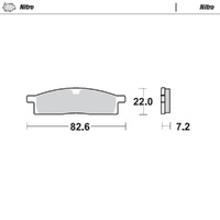MotoMaster Front Brake Pads for Yamaha TT-R125L BIG WHEEL 2000-2024 Nitro 
