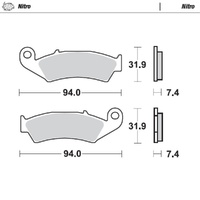MotoMaster Front Brake Pads for Honda CR250R 1987-1994 Nitro 