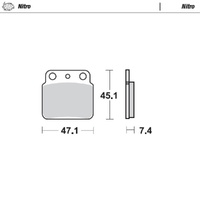 MotoMaster Rear Brake Pads for Suzuki LT-Z400 2003-2014 Nitro 
