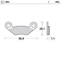 MotoMaster Front Brake Pads for Polaris 300 4X4 1994-1995 Nitro 