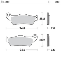 MotoMaster Front Brake Pads for Husqvarna CR250 1996-2008 Nitro 