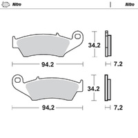 MotoMaster Front Brake Pads for Yamaha WR450F 2003-2015 Nitro 