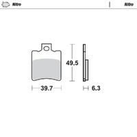 MotoMaster Front Brake Pads for Bolwell PGO SYM 50 MIA 2000-2003 Nitro 