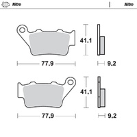 MotoMaster Rear Brake Pads for Aprilia 1200 CAPONORD 2013-2014 Nitro 