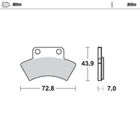 MotoMaster Rear Brake Pads for Polaris 300 XPRESS 1996-1999 Nitro 