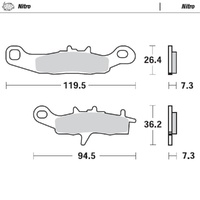 MotoMaster Front Brake Pads for Kawasaki KL250 STOCKMAN 2000-2023 Nitro 