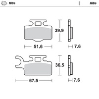 MotoMaster Front Brake Pads for Suzuki RM65 2003-2005 Nitro 