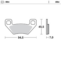 MotoMaster Front Brake Pads for Kymco MXU 400 2012-2011 Nitro 