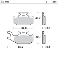 MotoMaster Front Right Brake Pads for Suzuki LT-A700X KING QUAD 2006-2007 Nitro 