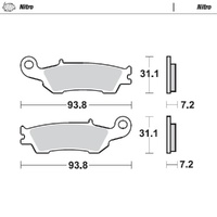 MotoMaster Front Brake Pads for Yamaha YZ125 2008-2021 Nitro 