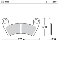 MotoMaster Front Brake Pads for Polaris 1000 GENERAL SPORT 2022-2023 Nitro 