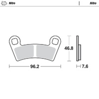 MotoMaster Front Brake Pads for Polaris 525 OUTLAW S 2008-2011 Nitro 