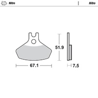 MotoMaster Front Brake Pads for Can Am DS 450 EFI XXC 2009-2012 Nitro 