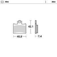 MotoMaster Rear Brake Pads for Husqvarna TC85 BW 2014-2020 Nitro 