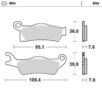 MotoMaster Front Brake Pads for Can Am COMMANDER 800 STD 2016-2018 Nitro 