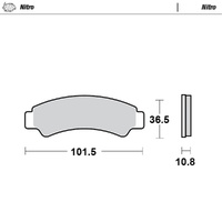 MotoMaster Front Brake Pads for CF Moto ZFORCE 1000 EPS 2019-2023 Nitro 