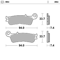 MotoMaster Front Brake Pads for Yamaha WR450F 2021-2025 Nitro 