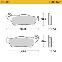 MotoMaster Rear Brake Pads for Aprilia 650 PEGASO 1998-2005 Nitro Sport 