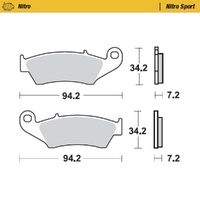 MotoMaster Front Brake Pads for Kawasaki KX450F 2006-2023 Nitro Sport 