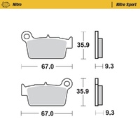 MotoMaster Rear Brake Pads for Sherco 2.5I ENDURO 2005-2011 Nitro Sport 