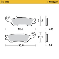 MotoMaster Front Brake Pads for Yamaha YZ450FX 2016-2020 Nitro Sport 
