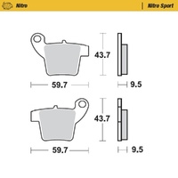 MotoMaster Caliper Brake Pad Rear for Gas Gas MC 65 2021-2022