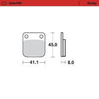 MotoMaster Front Brake Pads for Honda CR80R 1999 SinterPRO Racing 