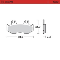 MotoMaster Front Brake Pads for Honda CR125R 1984-1986 SinterPRO Racing 